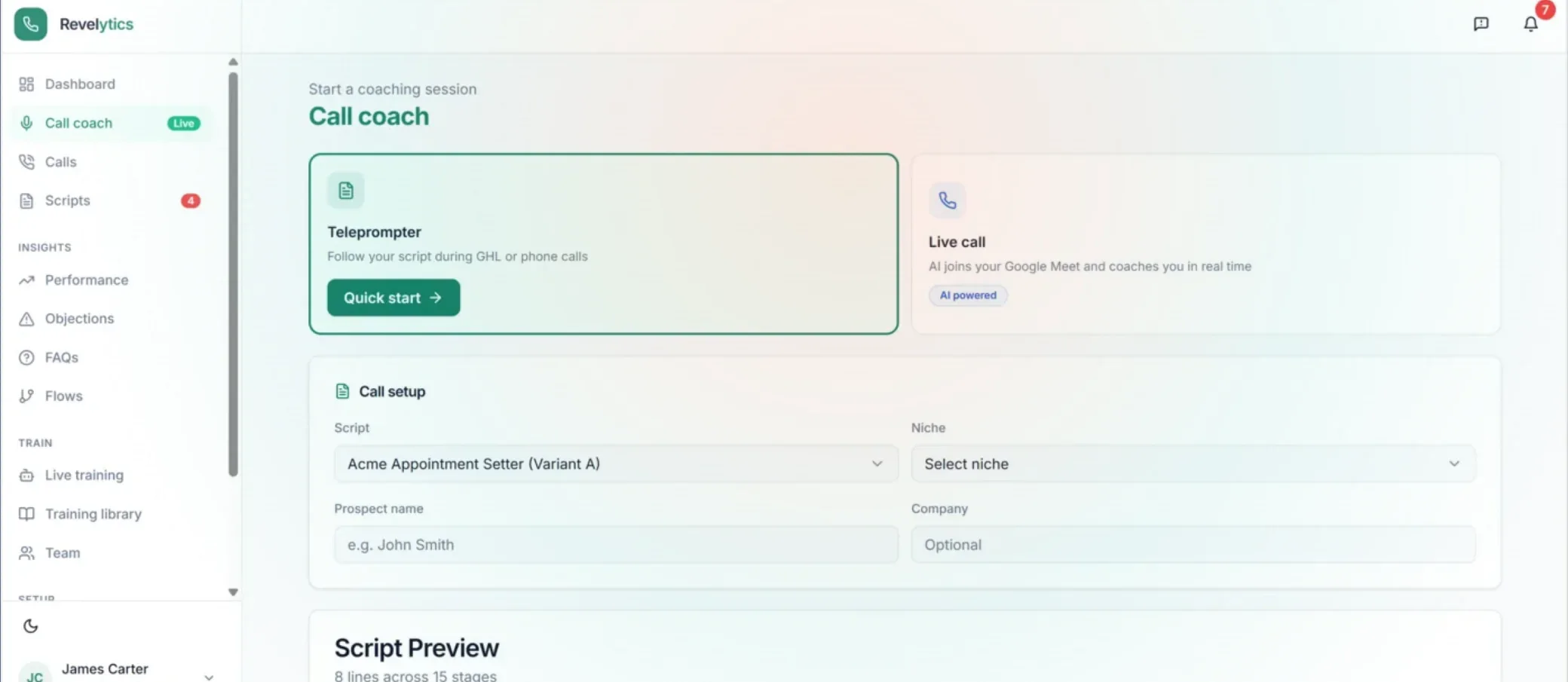 Revelytics product screenshot